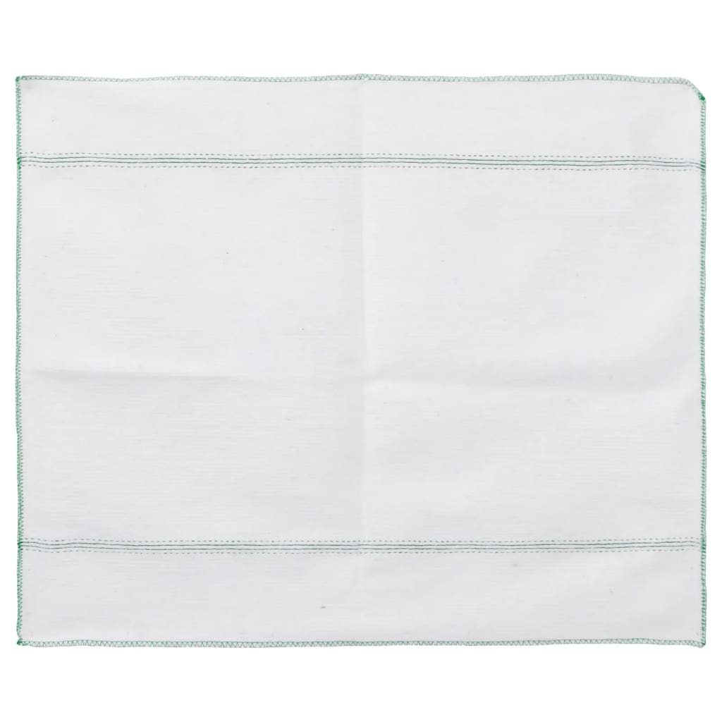 Pussekluter 10 stk hvit med grønne striper 50x60 cm