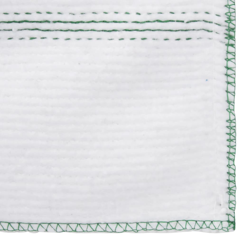 Pussekluter 10 stk hvit med grønne striper 50x60 cm