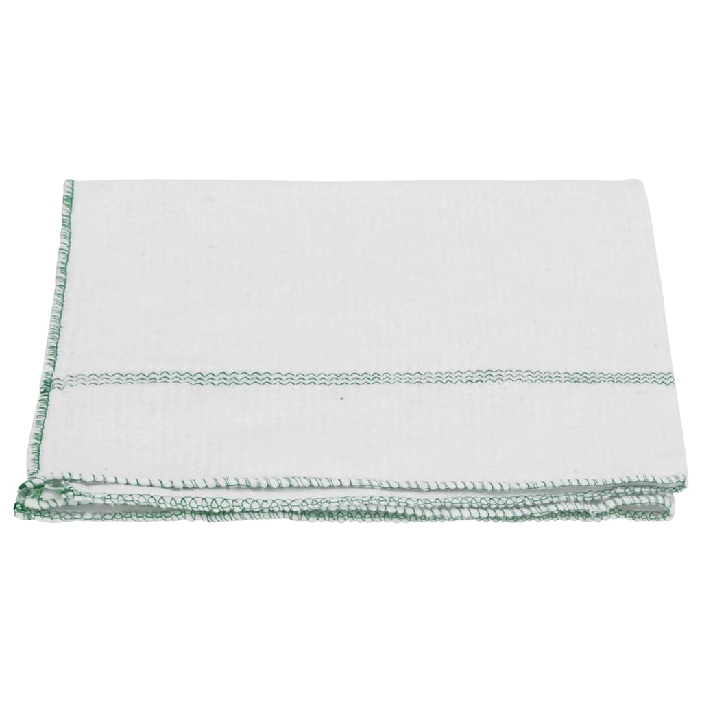 Pussekluter 50 stk hvit med grønne striper 50x60 cm