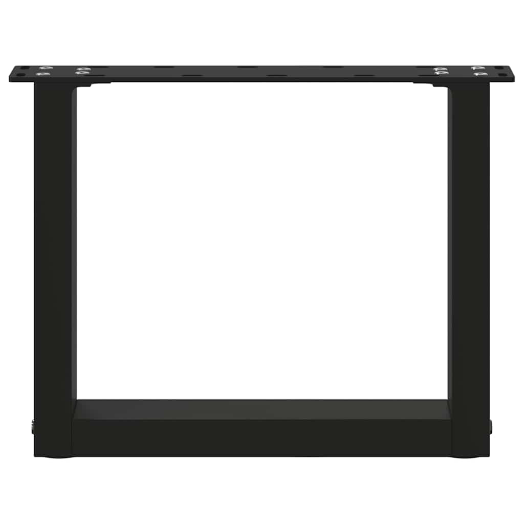 Salongbordben U-formet 2 stk svart 40x(30-31) cm stål