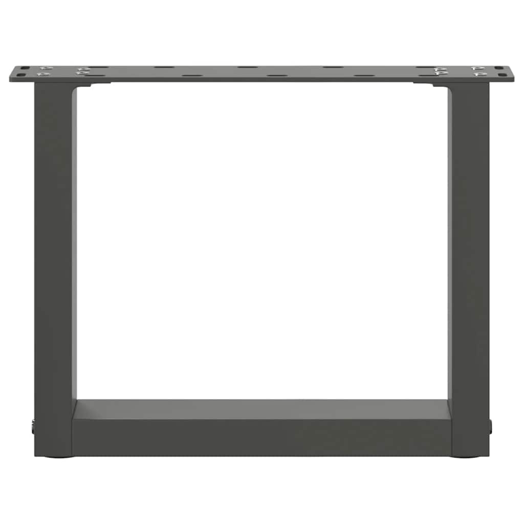 Salongbordben U-formet 2 stk antrasitt 40x(30-31) cm stål