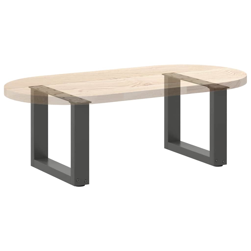 Salongbordben U-formet 2 stk antrasitt 40x(30-31) cm stål