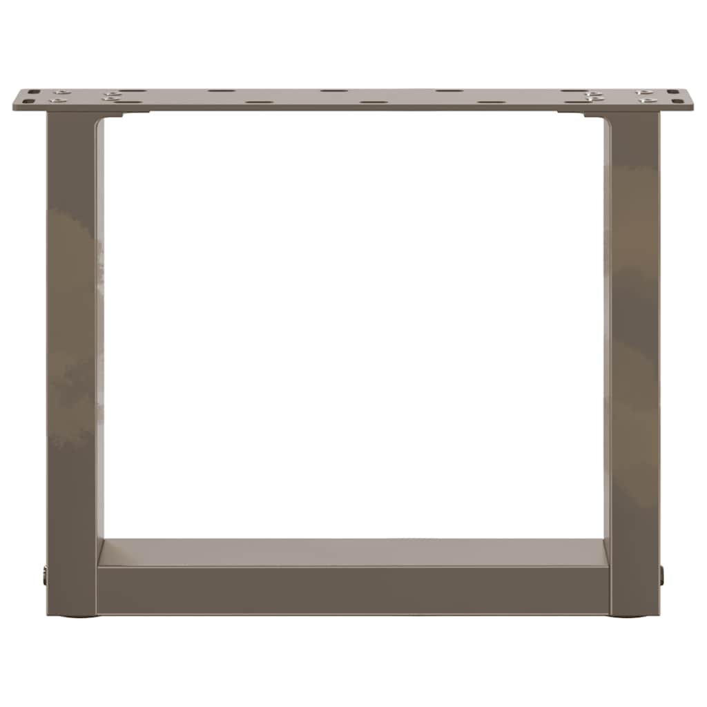Salongbordben U-formet 2 stk naturstål 40x(30-31) cm stål