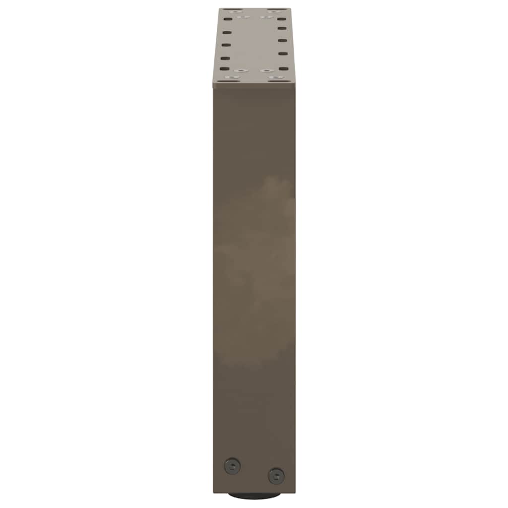 Salongbordben U-formet 2 stk naturstål 40x(30-31) cm stål