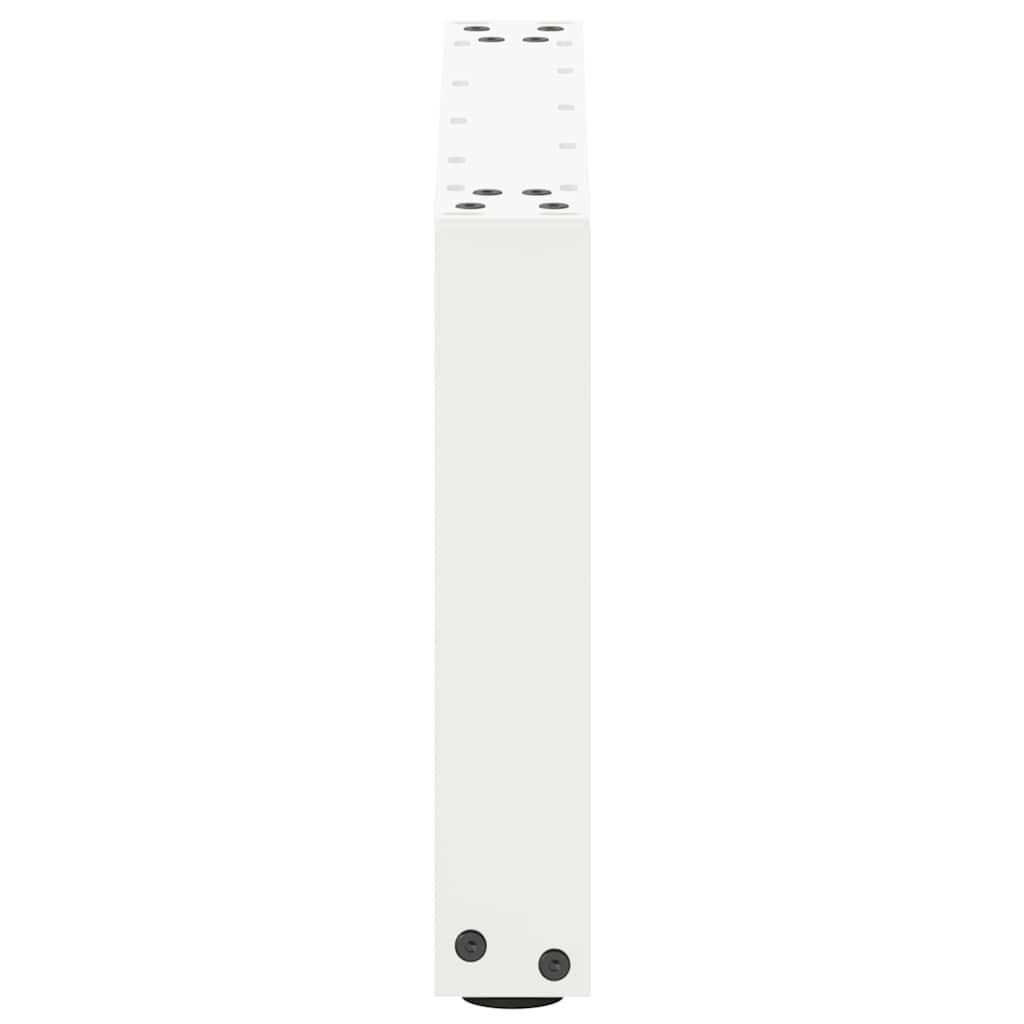 Salongbordben U-formet 2 stk hvit 50x(30-31) cm stål