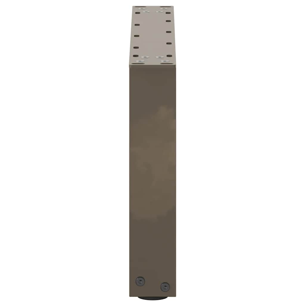 Salongbordben U-formet 2 stk naturstål 50x(30-31) cm stål