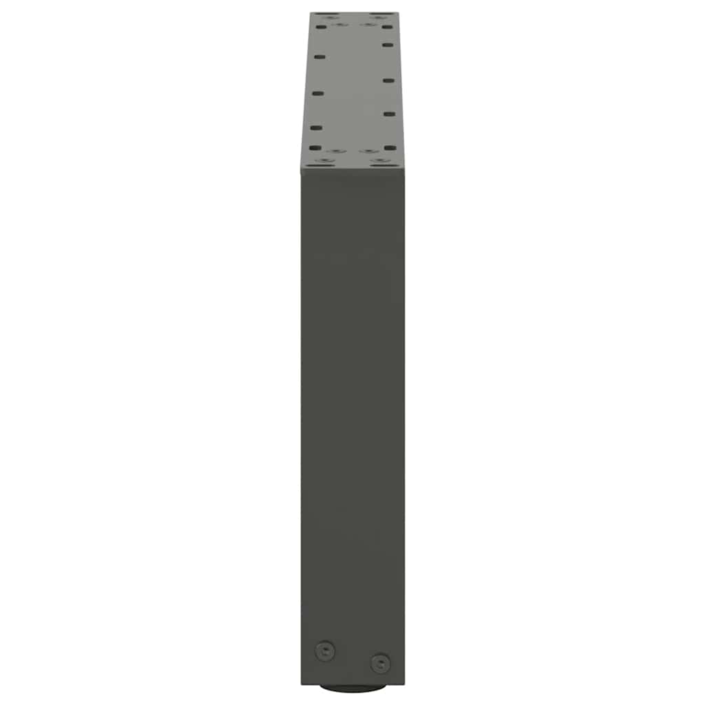 Salongbordben U-formet 2 stk antrasitt 60x(30-31) cm stål