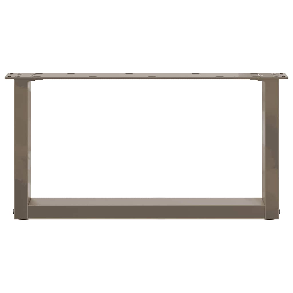 Salongbordben U-formet 2 stk naturstål 60 x (30-31) cm stål