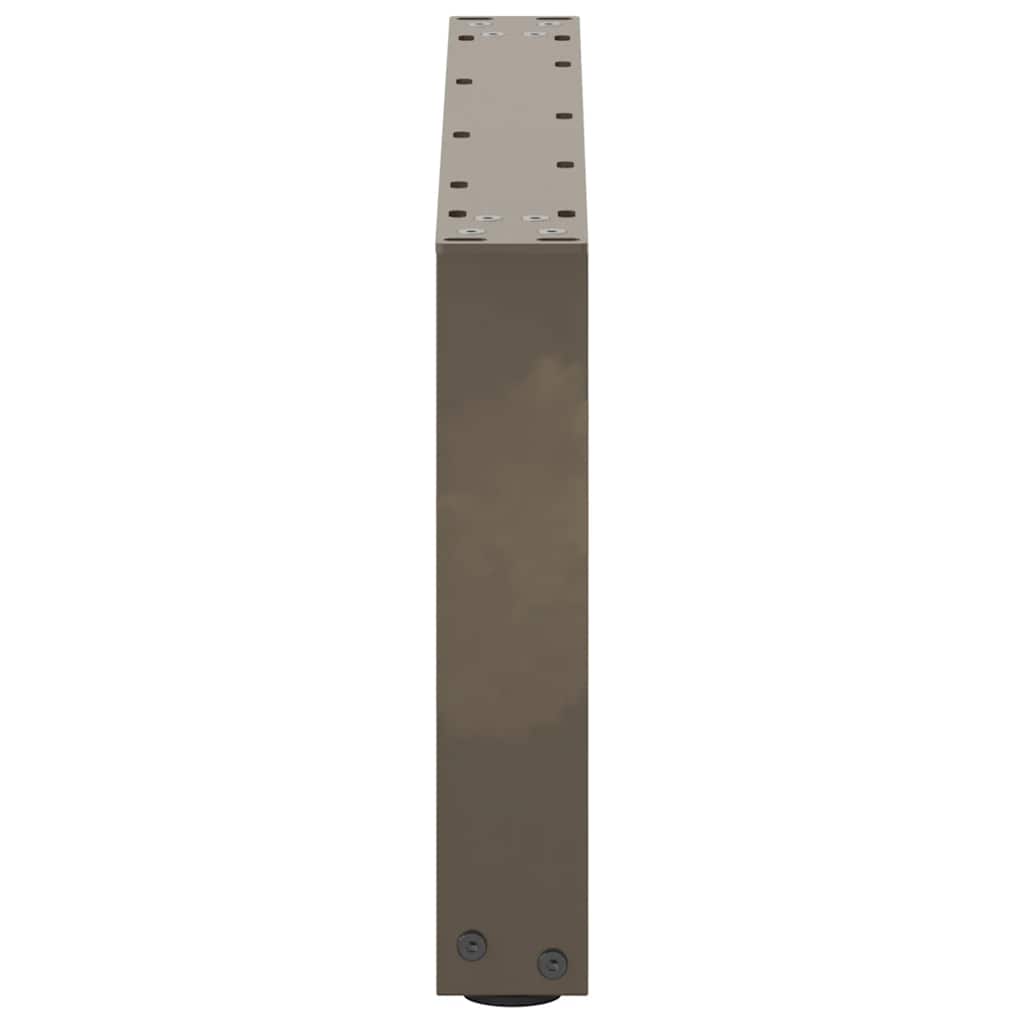 Salongbordben U-formet 2 stk naturstål 60 x (30-31) cm stål