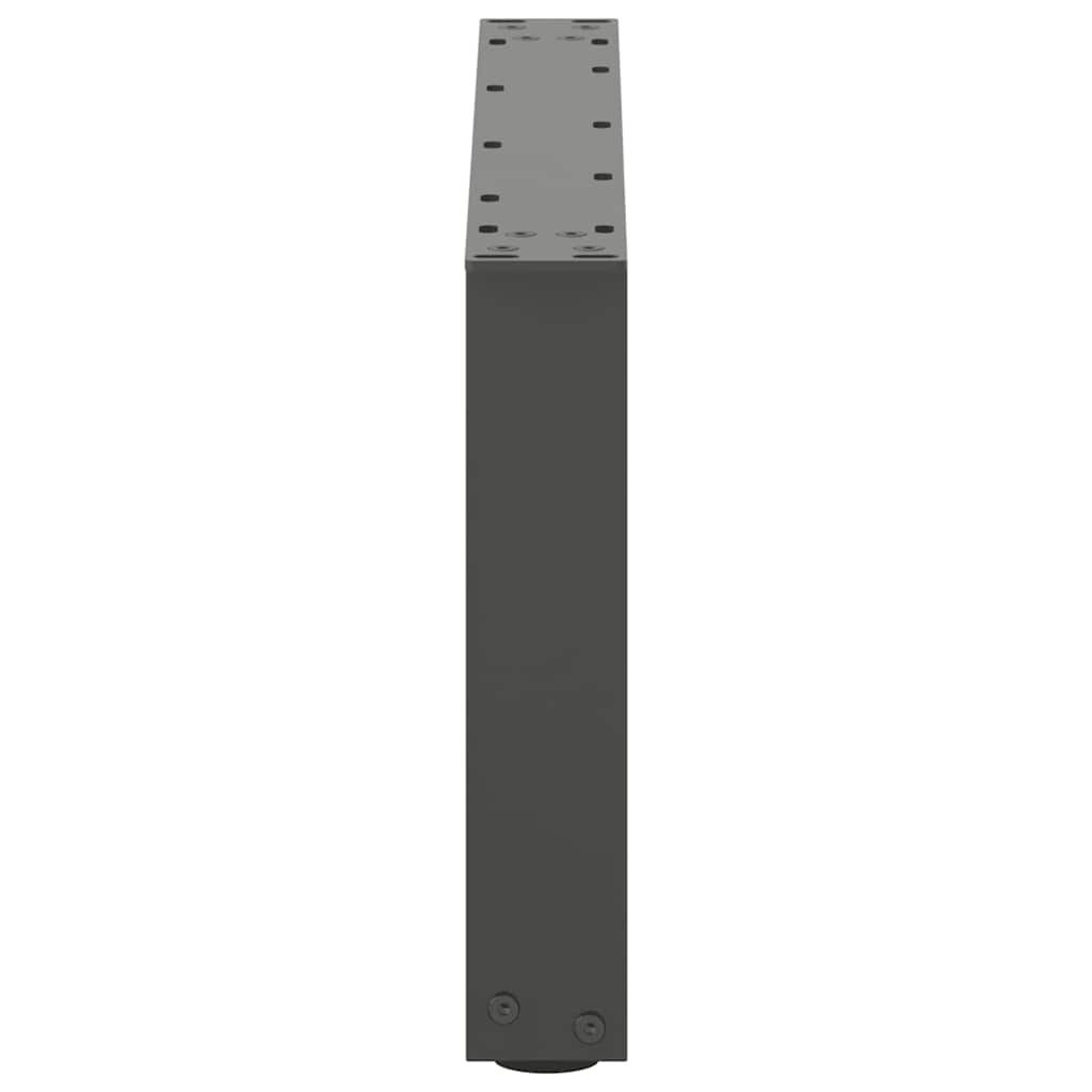 Salongbordben U-formet 2 stk antrasitt 70x(30-31) cm stål