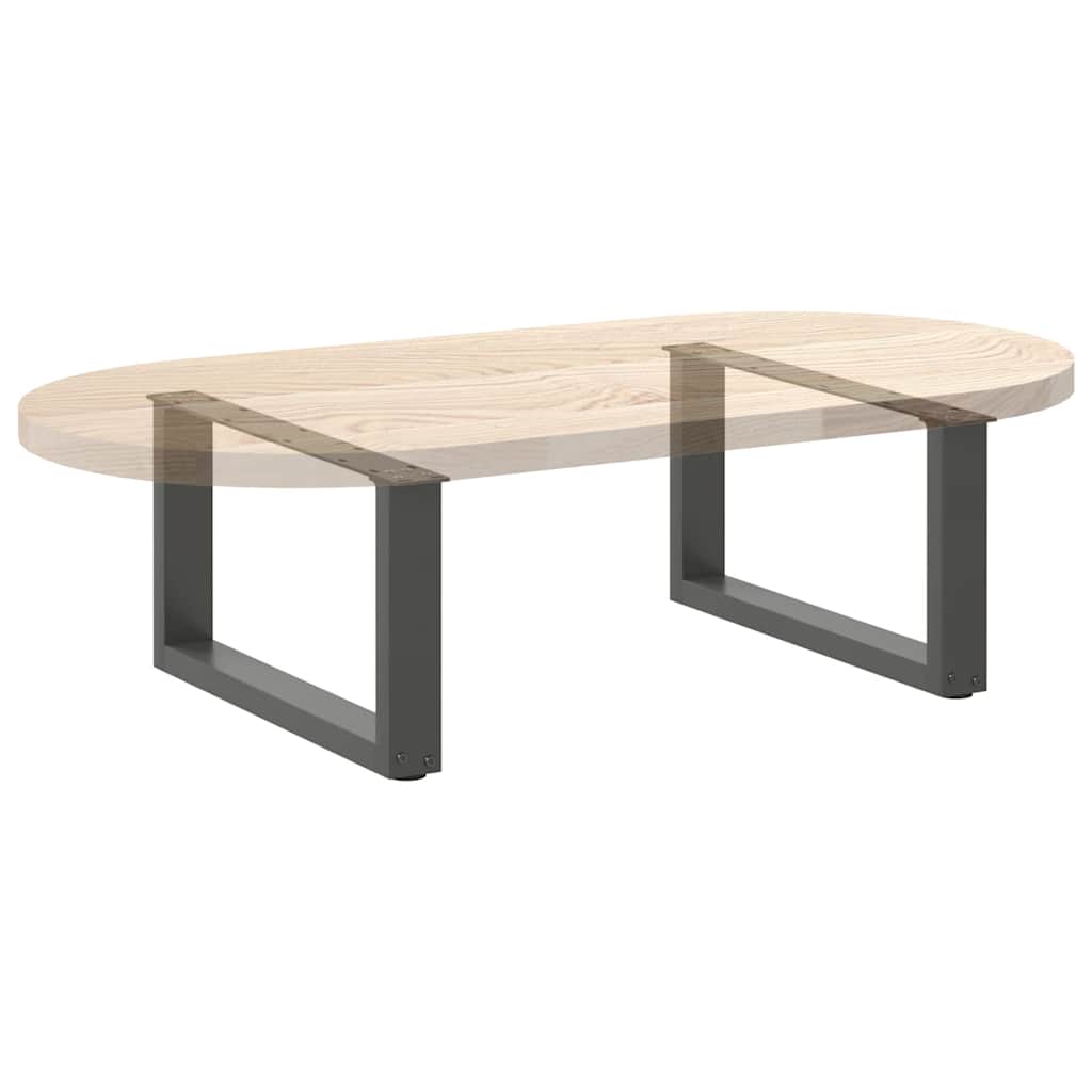 Salongbordben U-formet 2 stk antrasitt 70x(30-31) cm stål