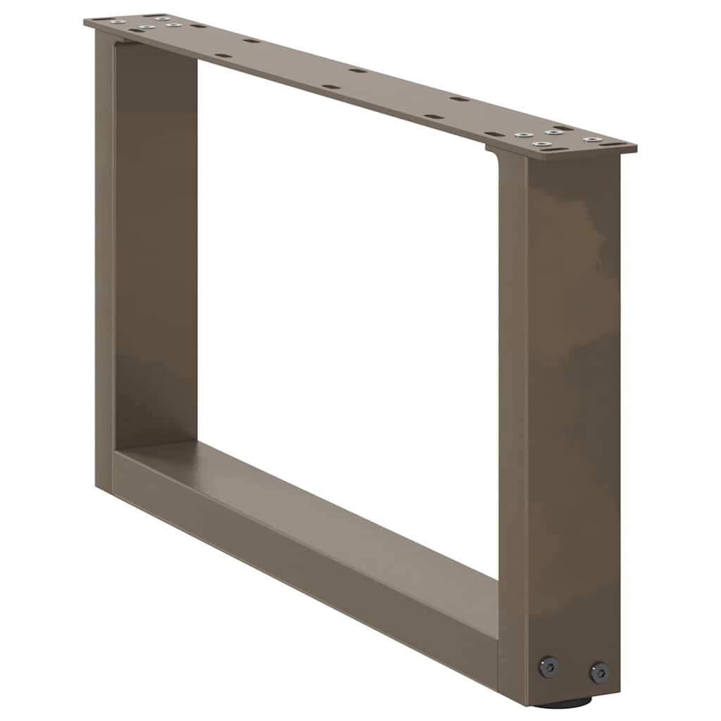 Salongbordben U-formet 2 stk naturstål 70 x (30-31) cm stål