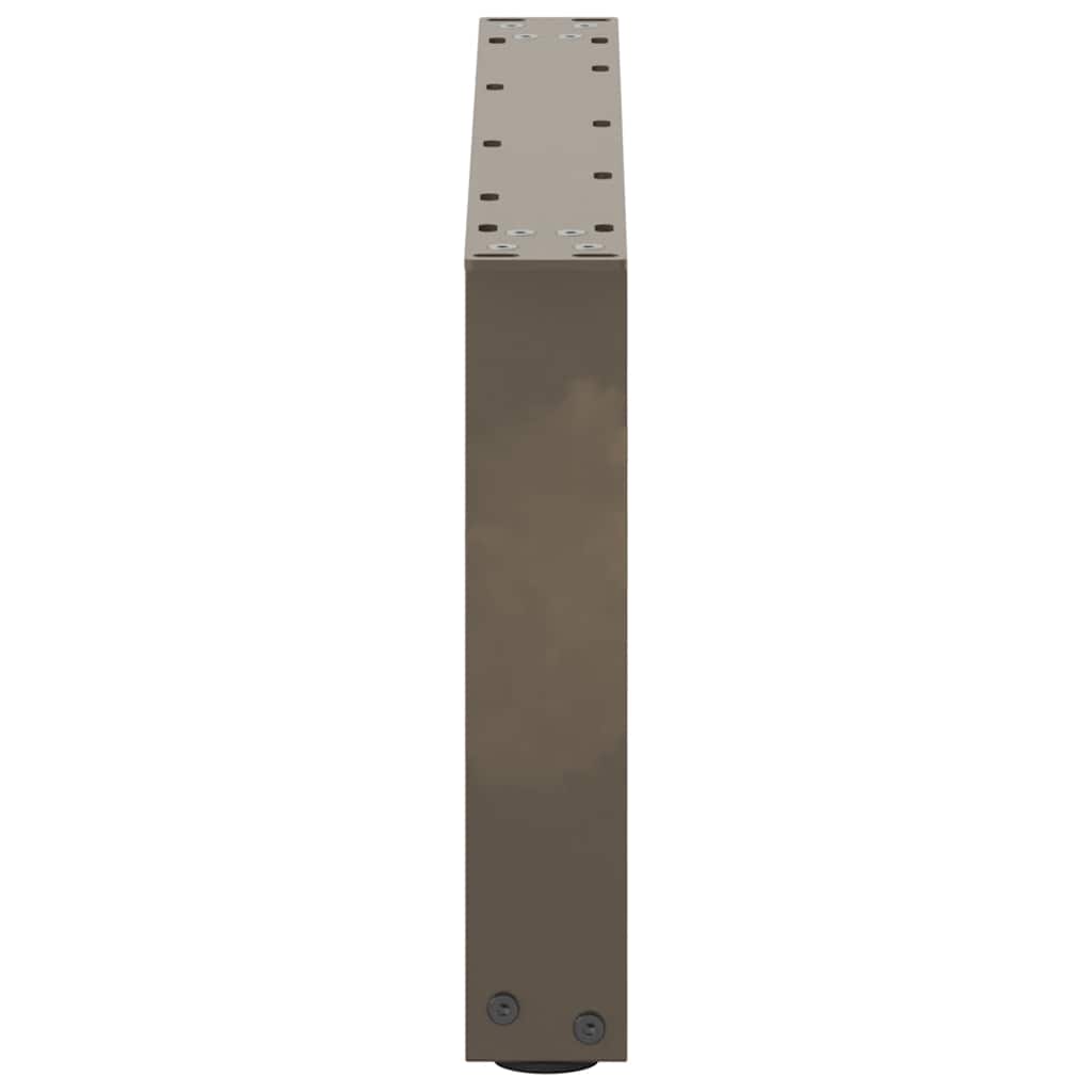 Salongbordben U-formet 2 stk naturstål 70 x (30-31) cm stål