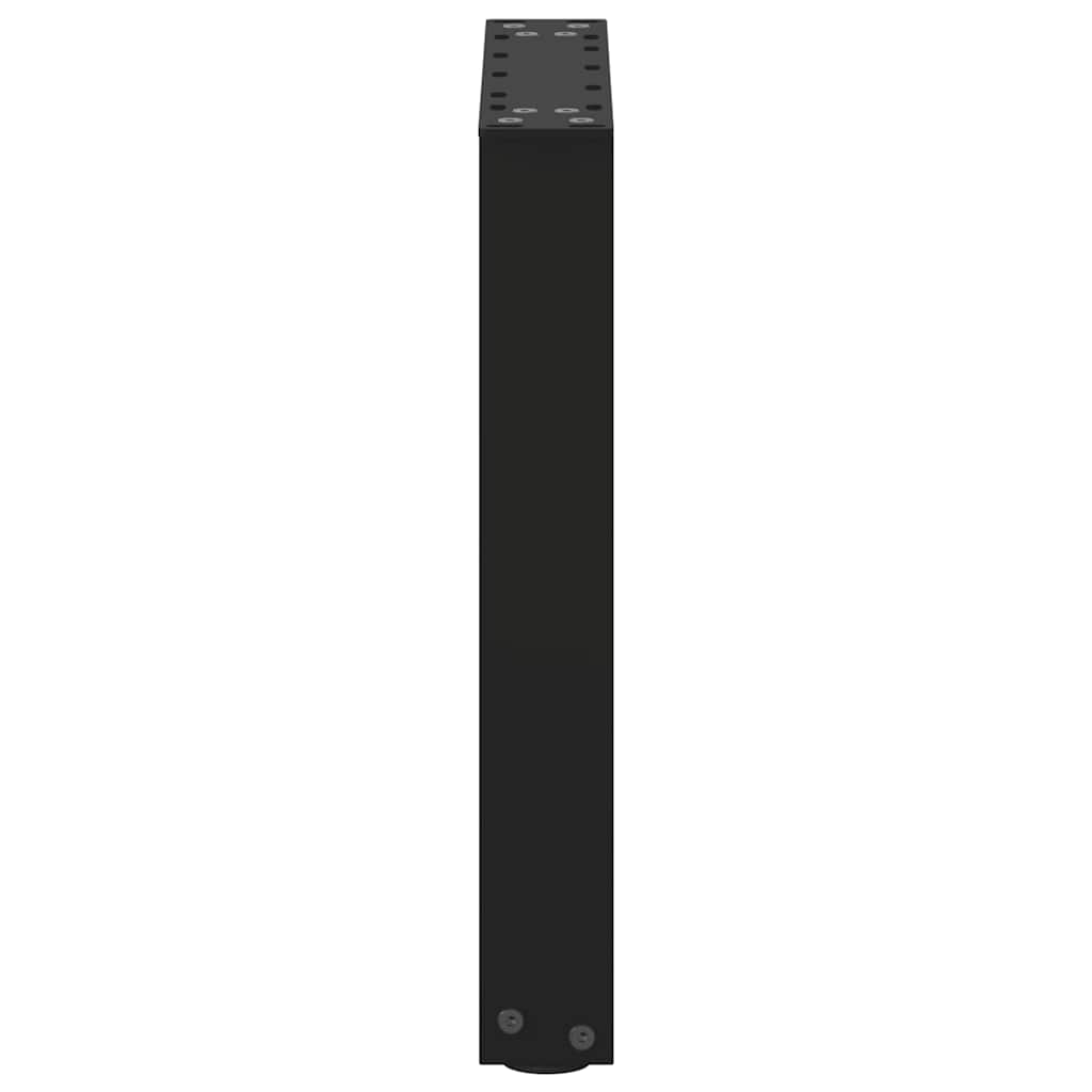 Salongbordben U-formet 2 stk svart 38 x (42-43) cm stål