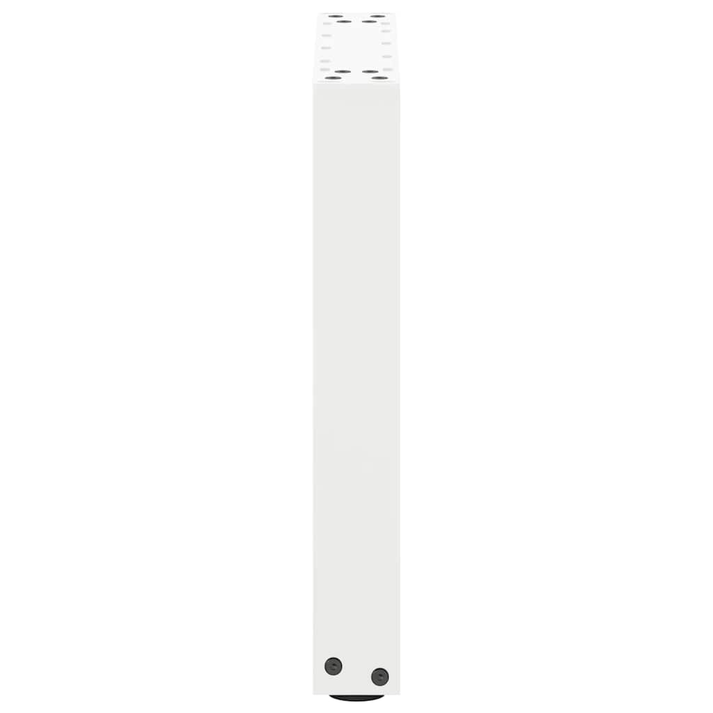 Salongbordben U-formet 2 stk hvit 38 x (42-43) cm stål