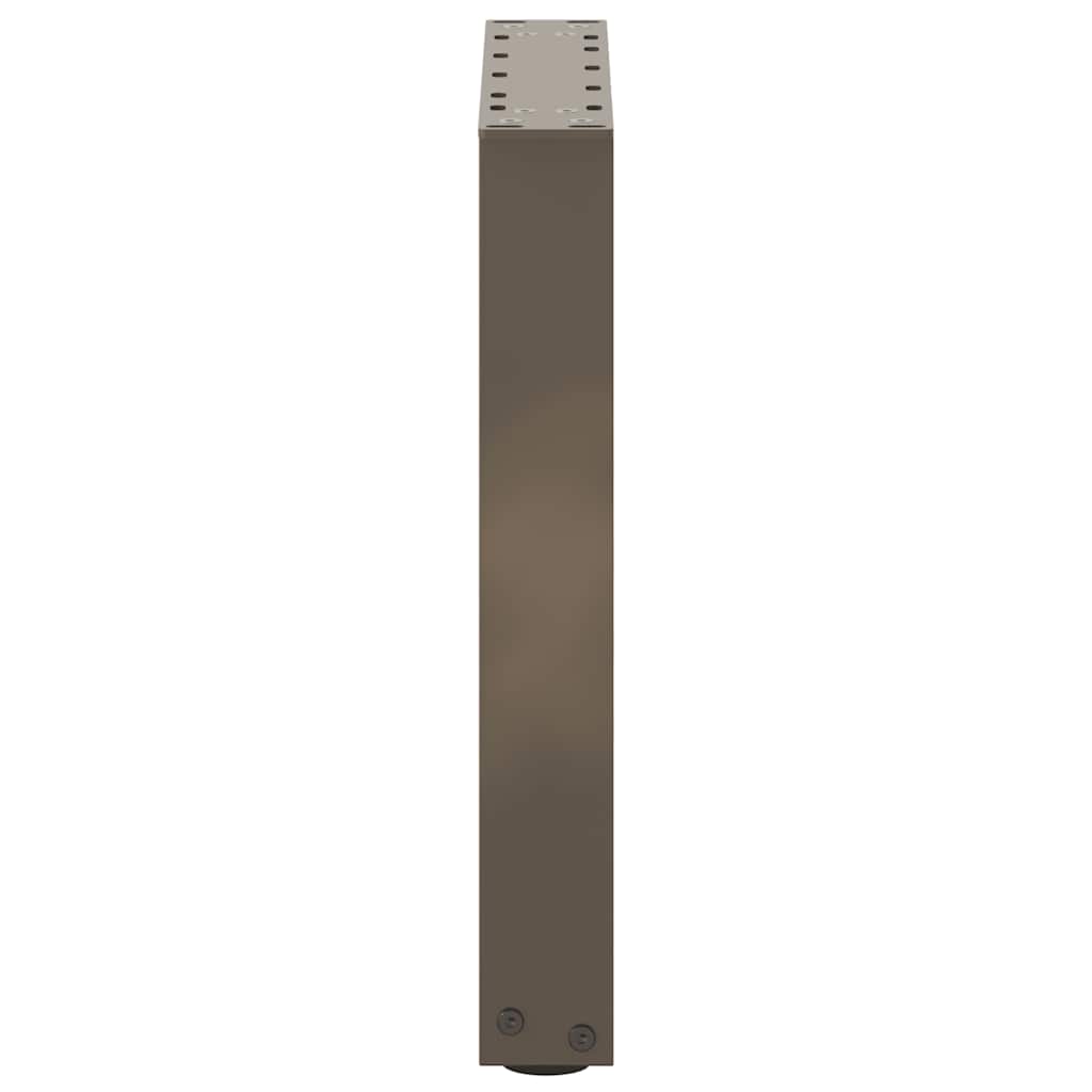 Salongbordben U-formet 2 stk naturstål 38 x (42-43) cm stål
