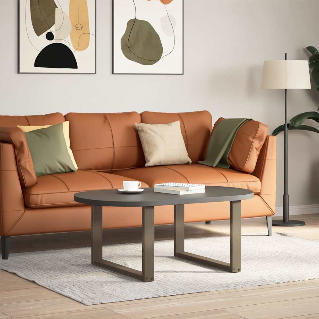 Salongbordben U-formet 2 stk naturstål 60 x (42-43) cm stål