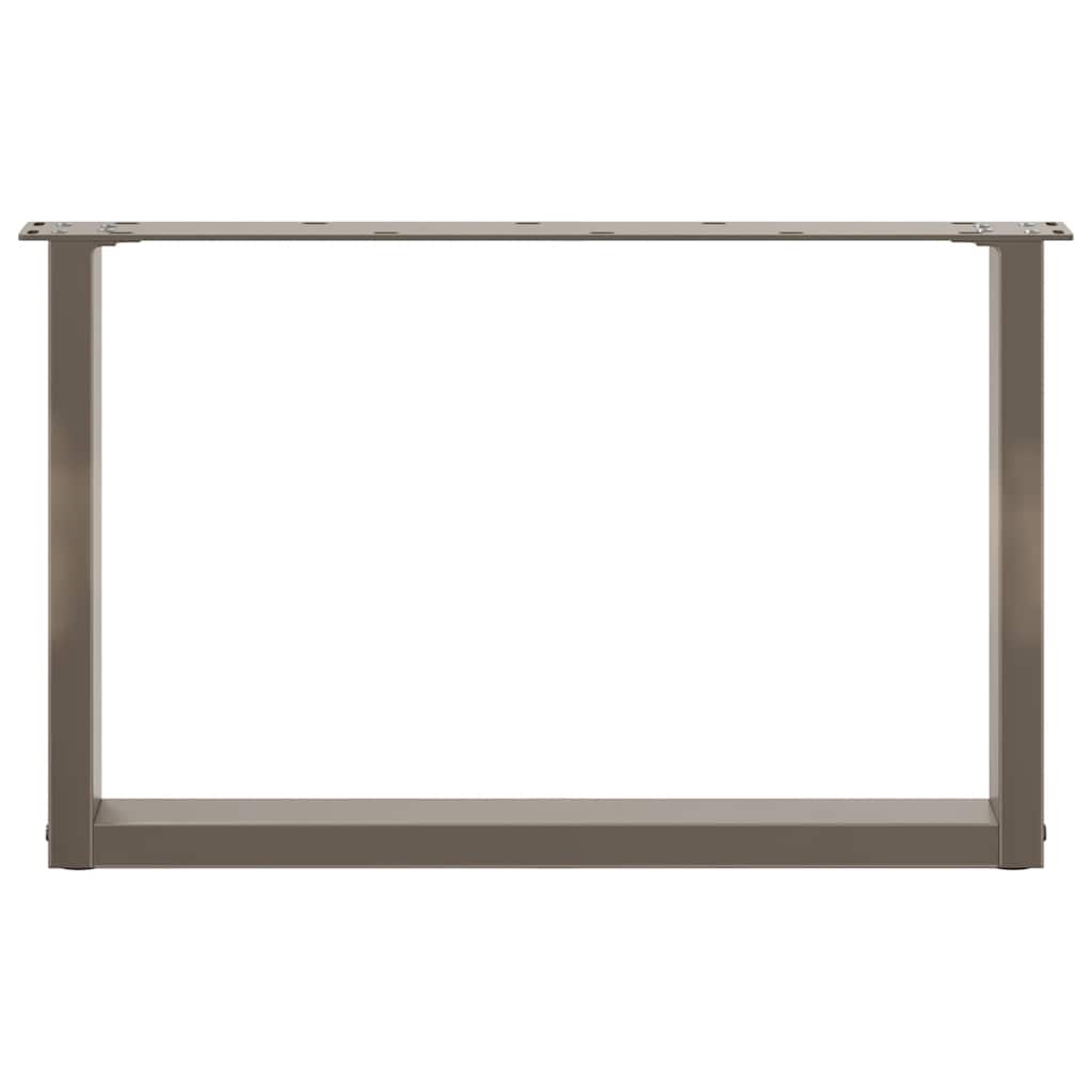 Salongbordben U-formet 2 stk naturstål 70 x (42-43) cm stål