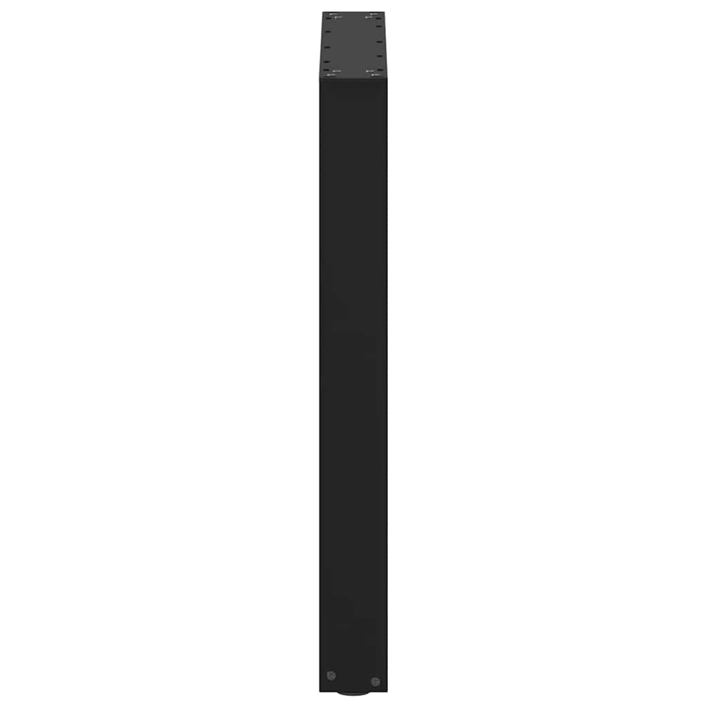 Spisebordben U-formet 2 stk svart 70 x (72-73) cm stål