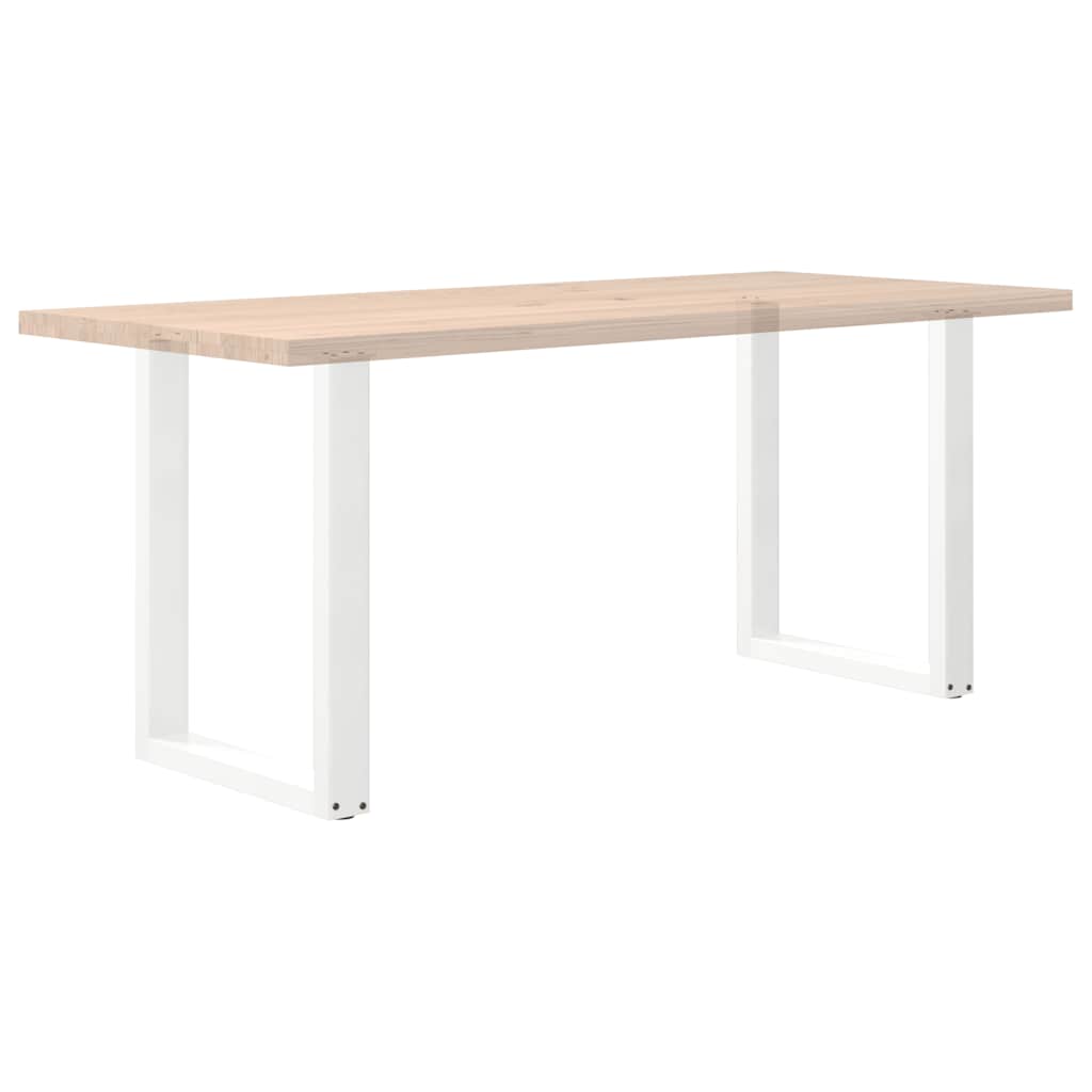 Spisebordben U-formet 2 stk hvit 70 x (72-73) cm stål