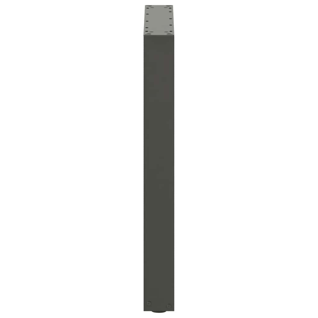 Spisebordben U-formet 2 stk antrasitt 70 x (72-73) cm stål