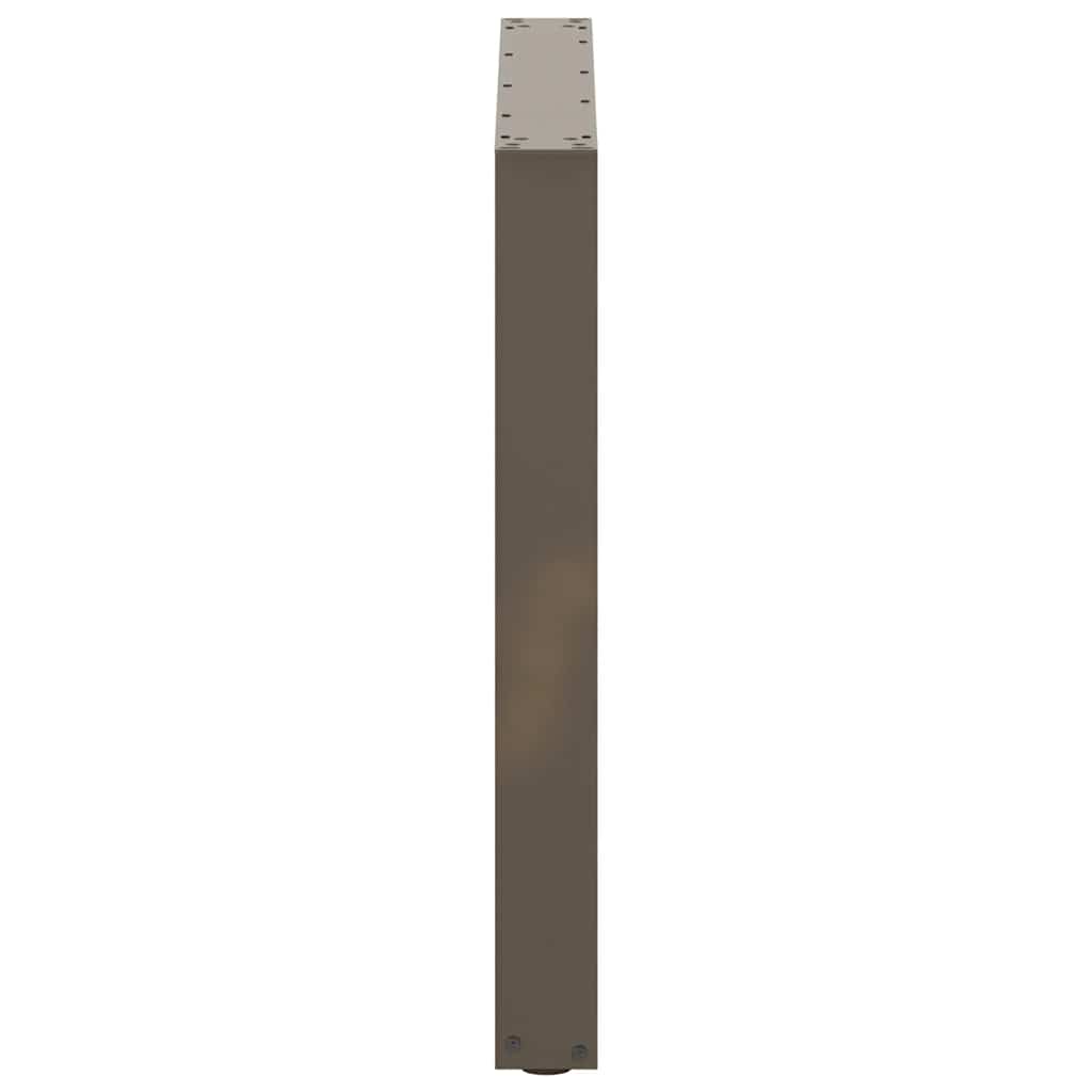 Spisebordben U-formet 2 stk naturstål 80 x (72-73) cm stål