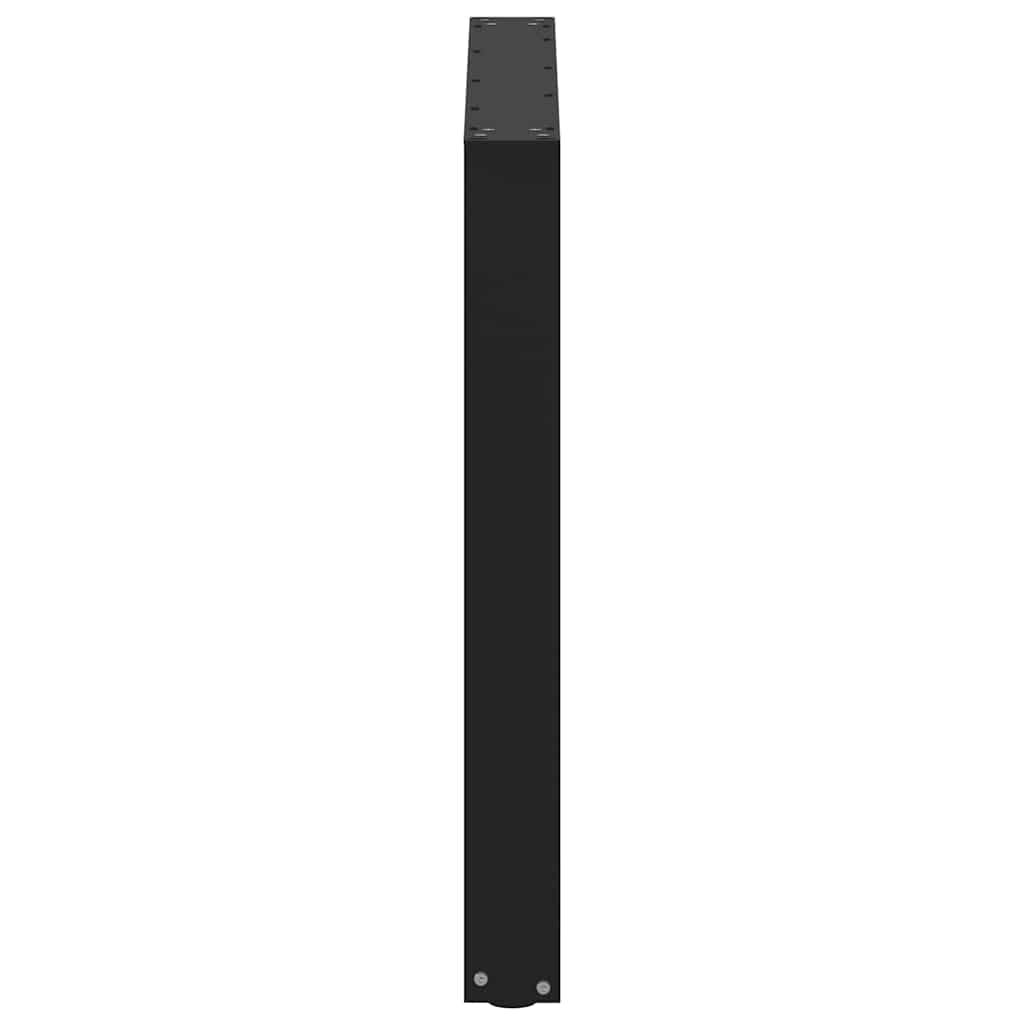 Spisebordben U-formet 2 stk svart 90 x (72-73) cm stål