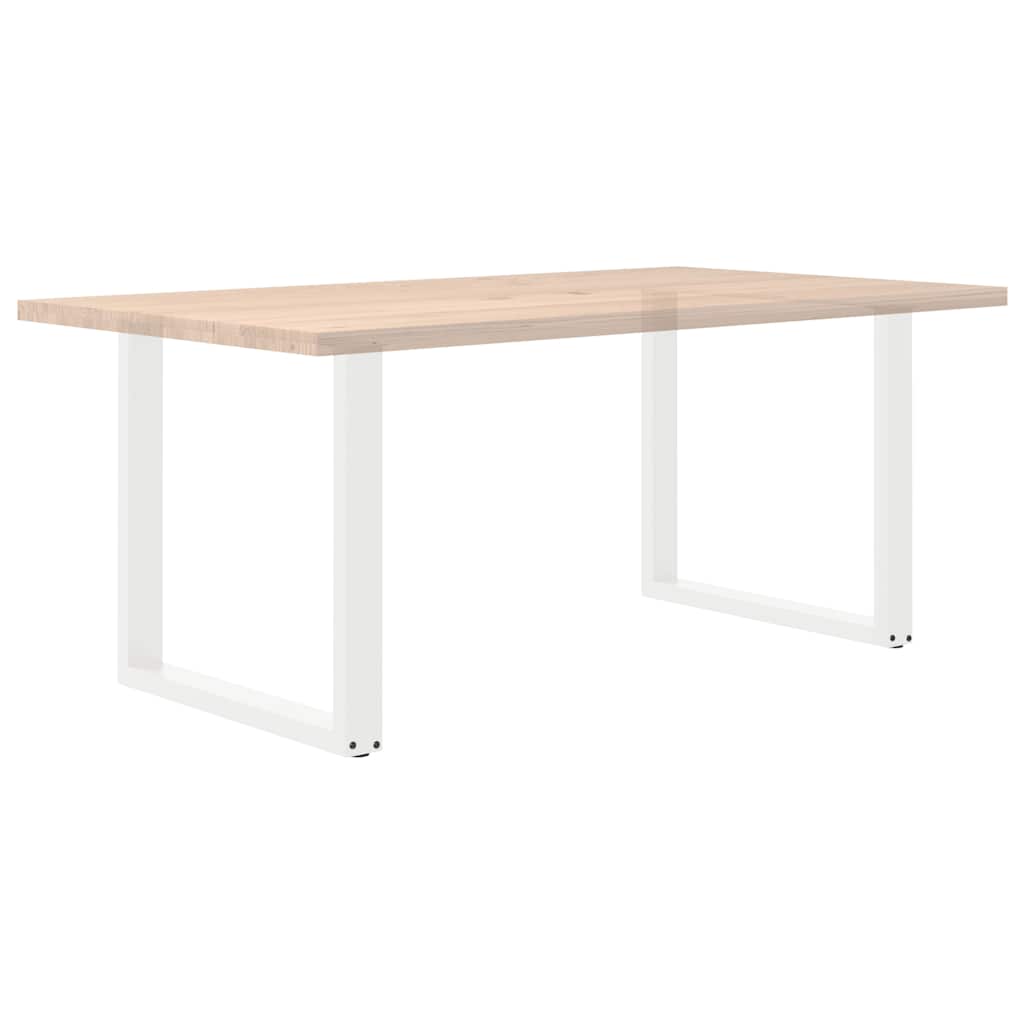 Spisebordben U-formet 2 stk hvit 90 x (72-73) cm stål