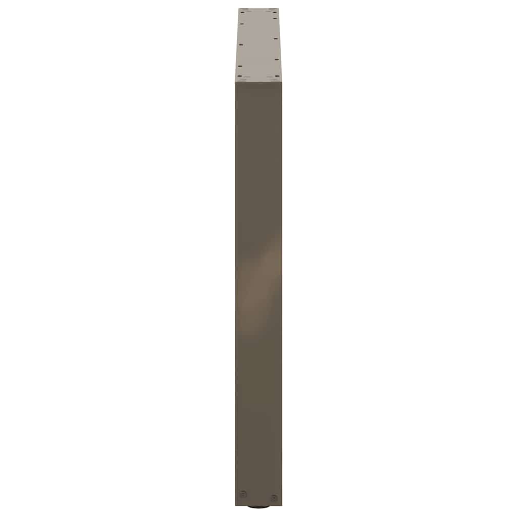 Spisebordben U-formet 2 stk naturstål 100x(72-73) cm stål