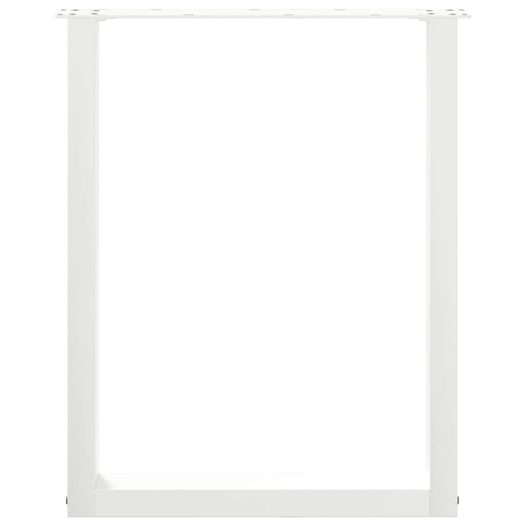 Spisebordben U-formet 3 stk hvit 70 x (72-73) cm stål