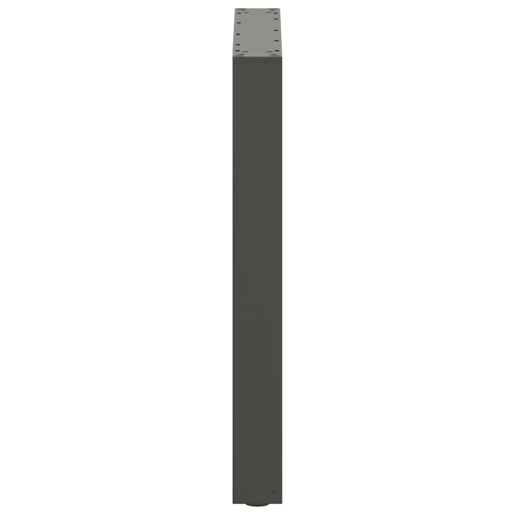 Spisebordben U-formet 3 stk naturstål 70 x (72-73) cm stål