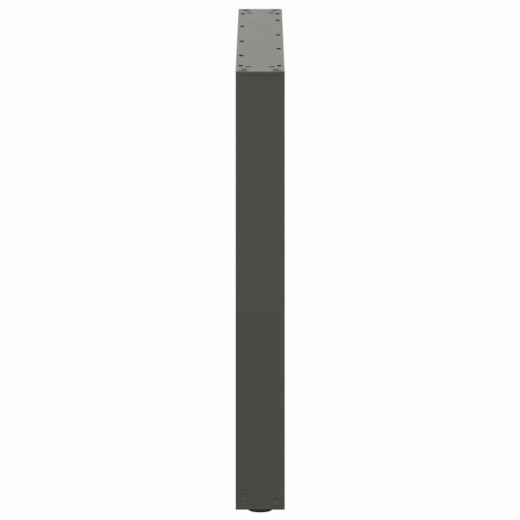 Spisebordben U-formet 3 stk antrasitt 80x(72-73) cm stål