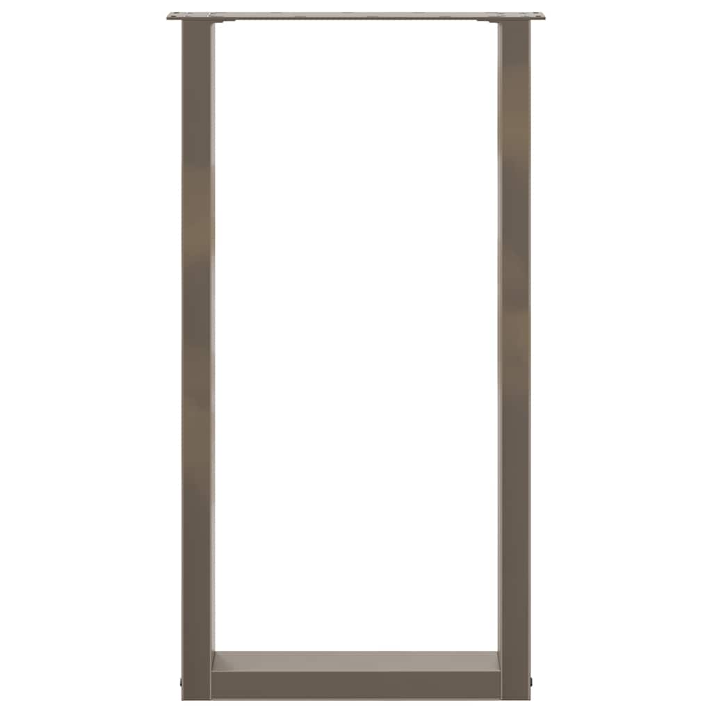 Barbordben U-formet 2 stk naturstål 40x(90-91) cm stål