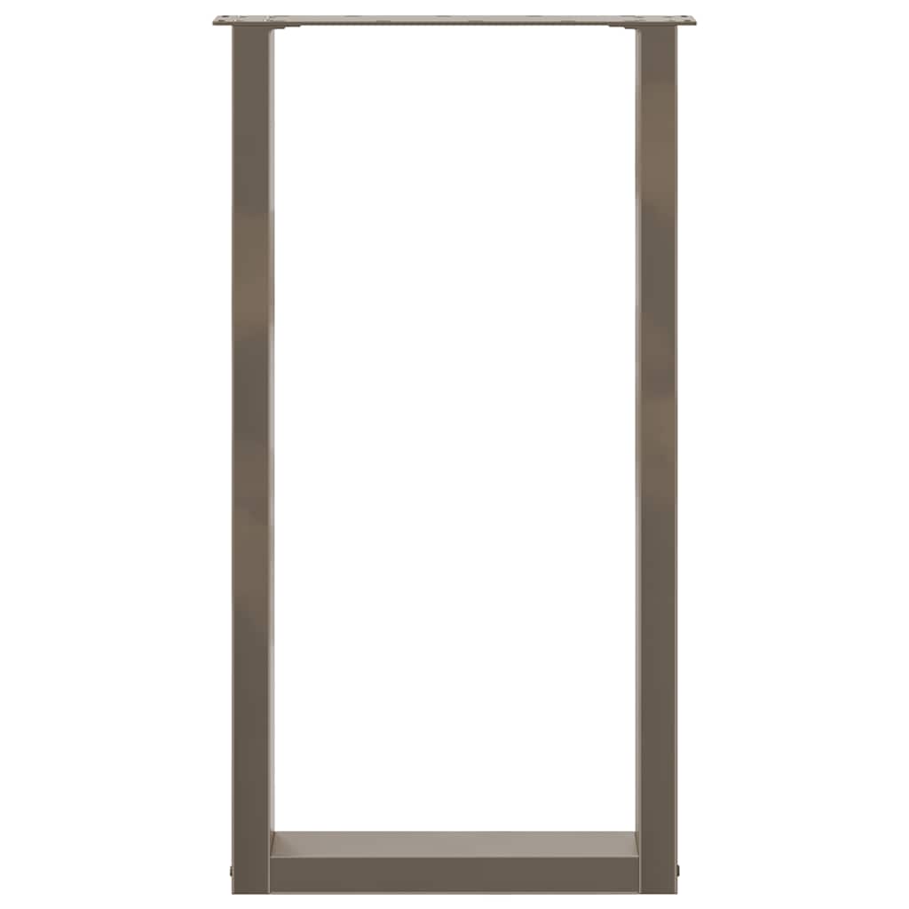 Barbordben U-formet 2 stk naturstål 50x(90-91) cm stål