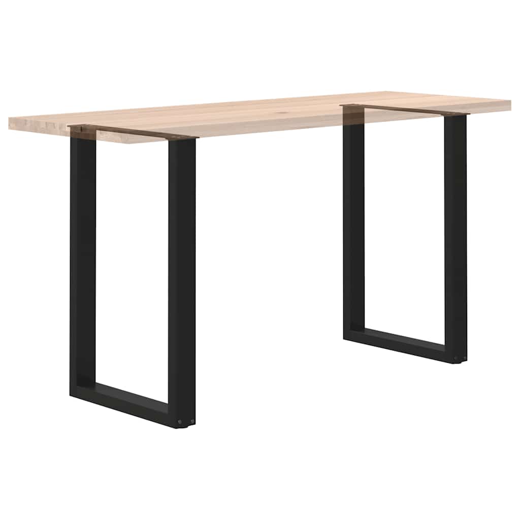 Barbordben U-formet 2 stk svart 60x(90-91) cm stål