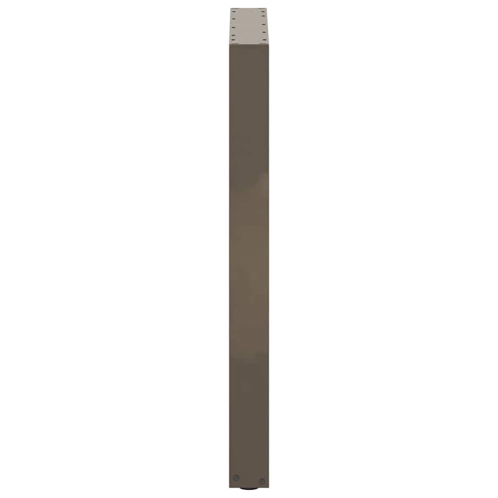 Barbordben U-formet 2 stk naturstål 60x(90-91) cm stål