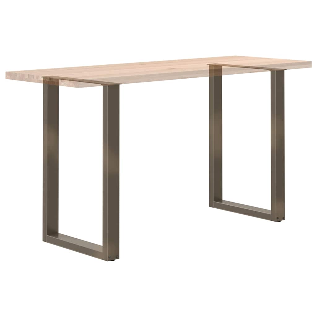Barbordben U-formet 2 stk naturstål 60x(90-91) cm stål