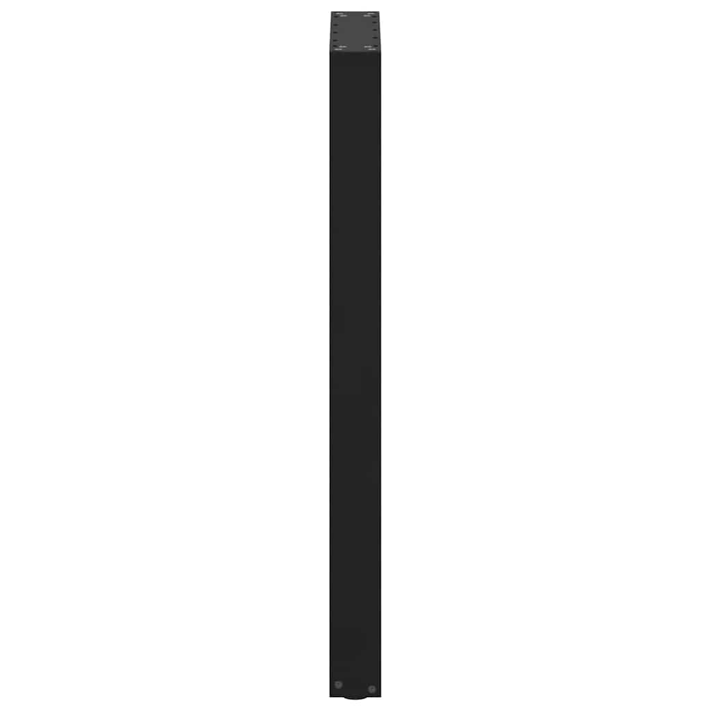 Barbordben U-formet 2 stk svart 50x(100-101) cm stål