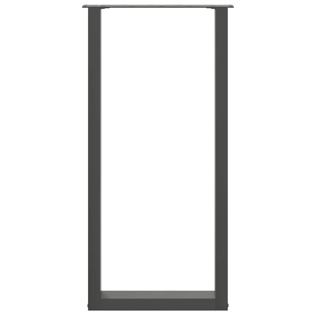 Barbordben U-formet 2 stk antrasitt 50x(100-101) cm stål