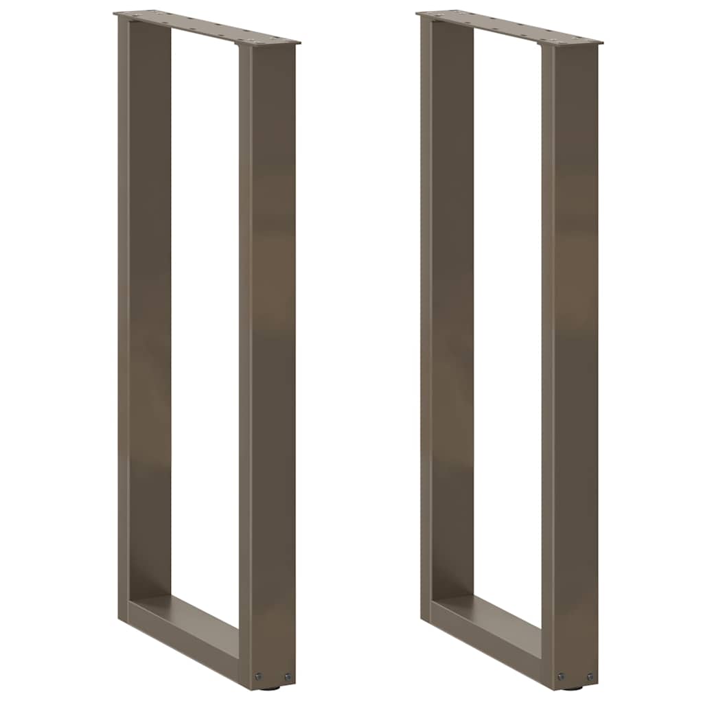 Barbordben U-formet 2 stk naturstål 50x(100-101) cm stål