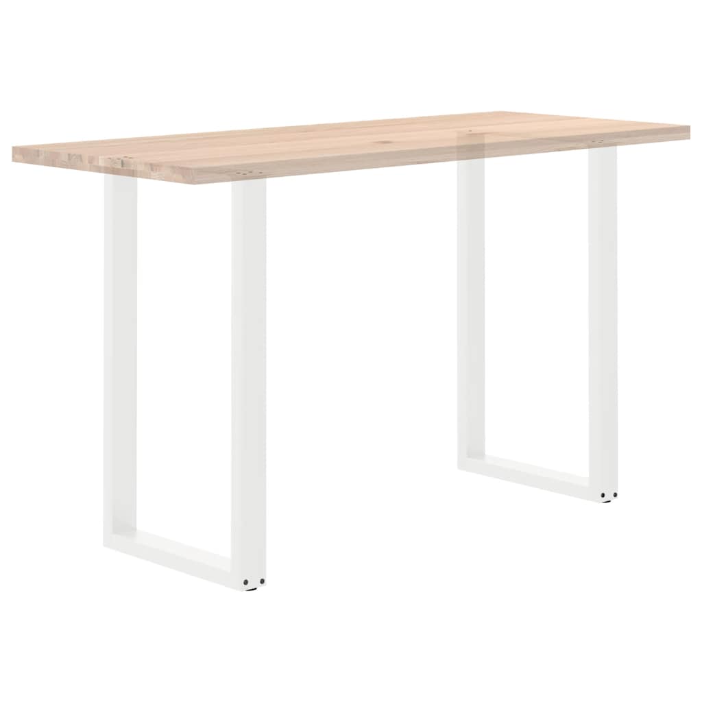 Barbordben U-formet 2 stk hvit 60x(100-101) cm stål