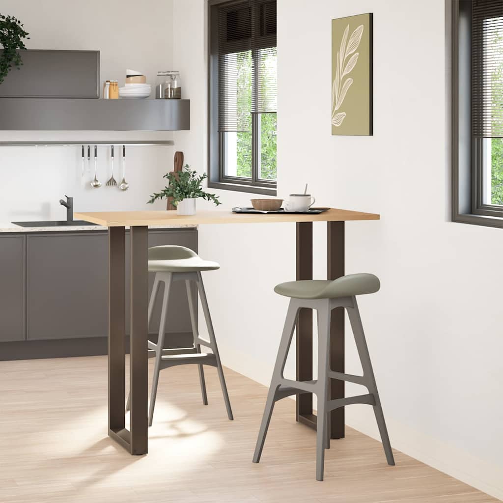 Barbordben U-formet 2 stk naturstål 40x(110-111) cm stål