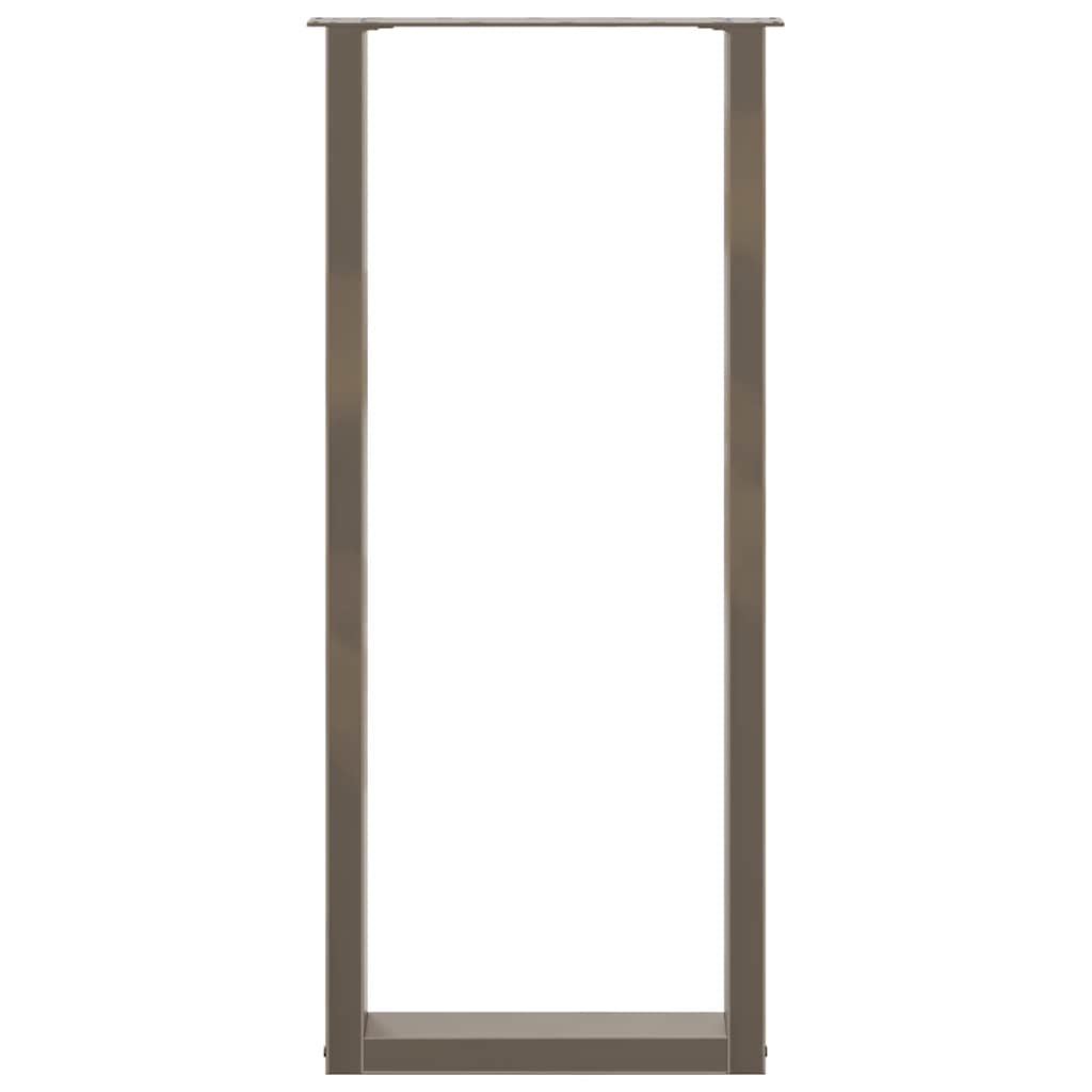 Barbordben U-formet 2 stk naturstål 40x(110-111) cm stål