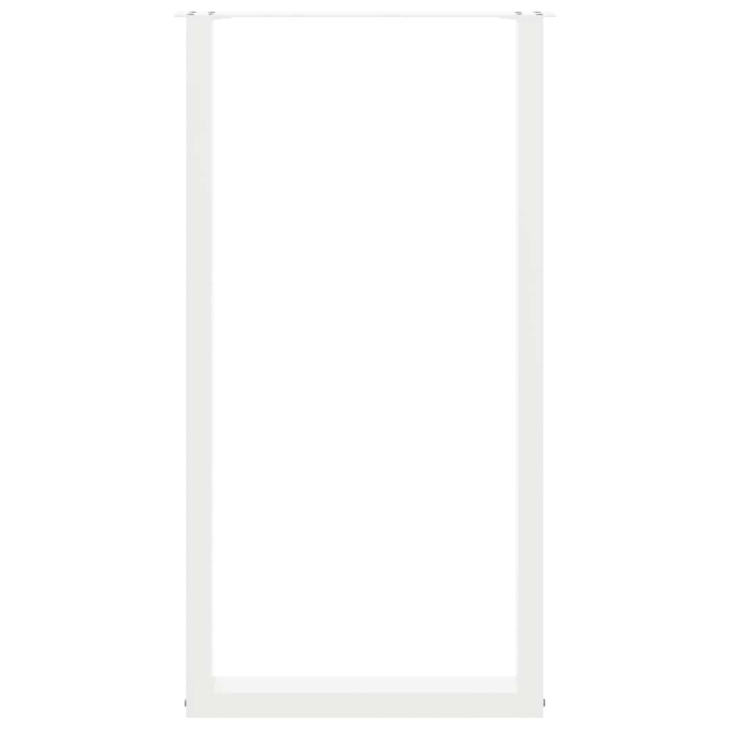 Barbordben U-formet 2 stk hvit 60 x (110-111) cm stål