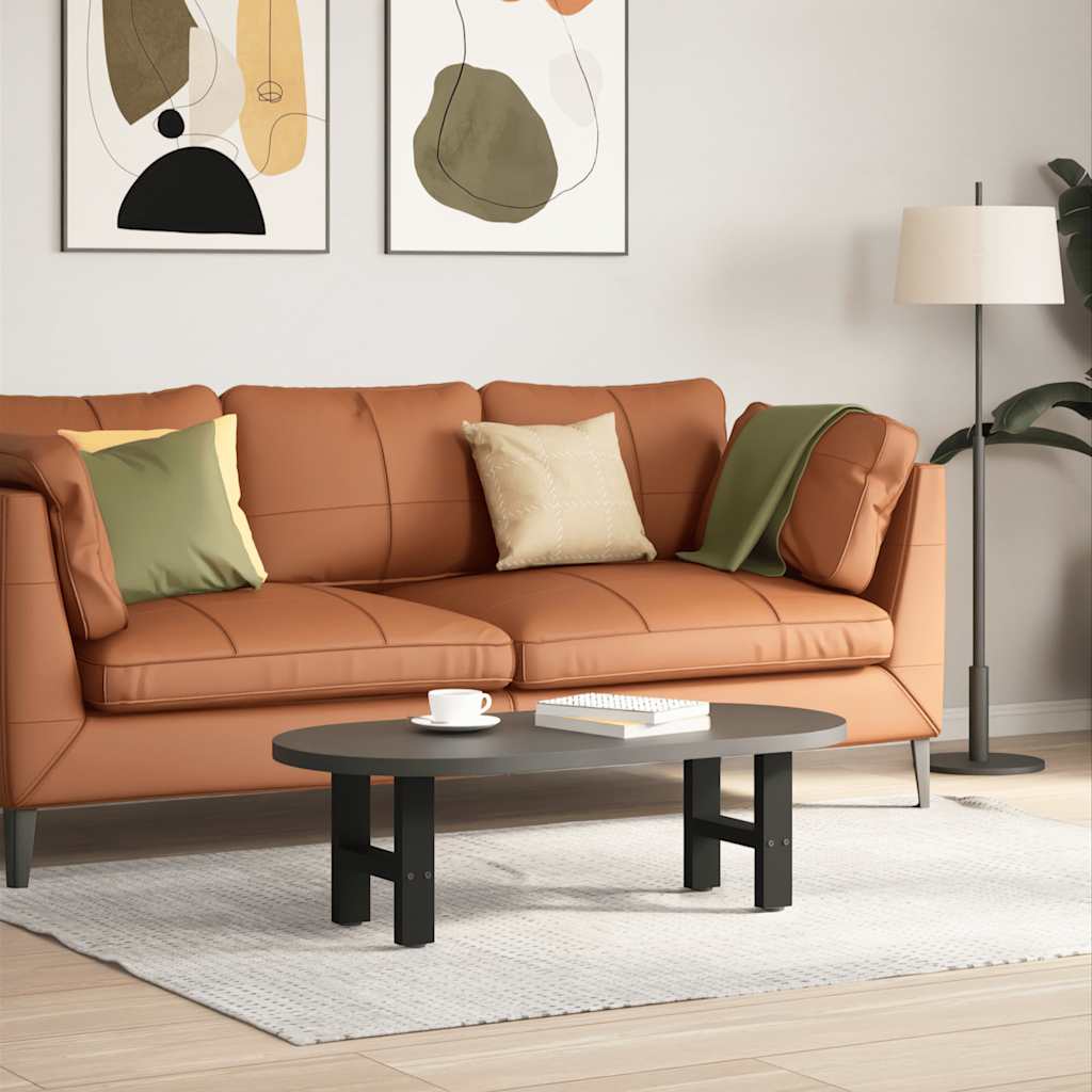 Salongbordben svart 2 stk 40x(30-31) cm stål