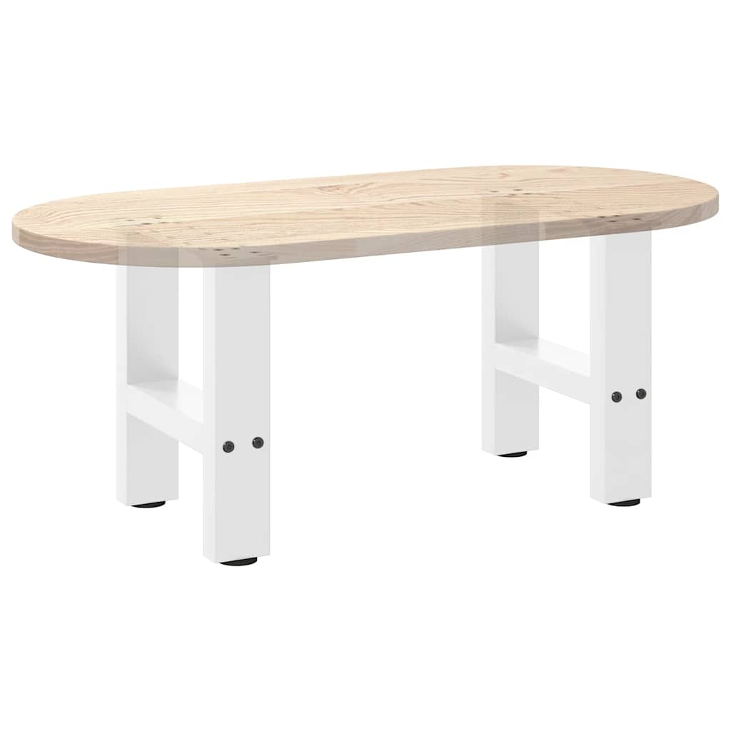 Salongbordben hvite 2 stk 40x(30-31) cm stål