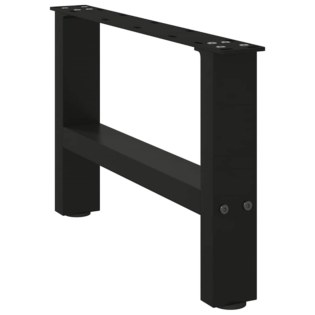 Salongbordben svart 2 stk 50x(30-31) cm stål