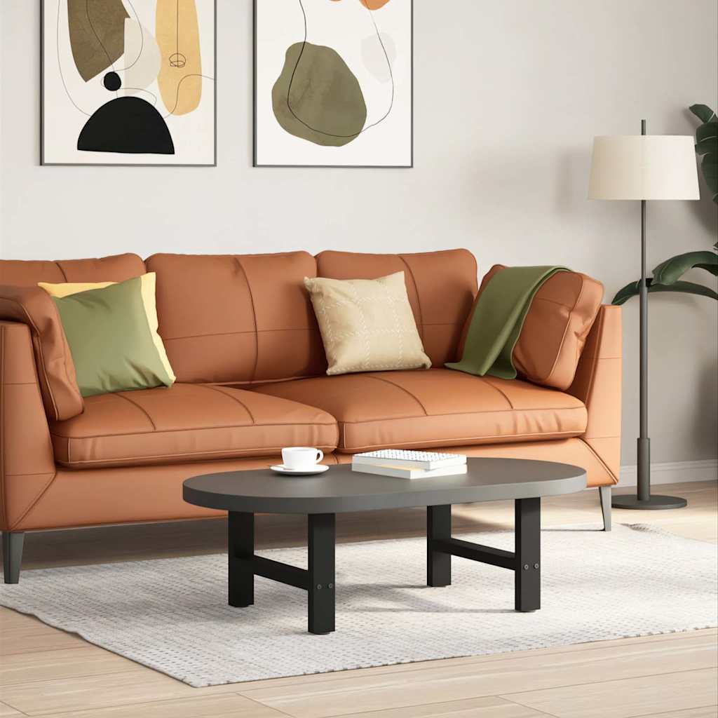 Salongbordben svart 2 stk 50x(30-31) cm stål