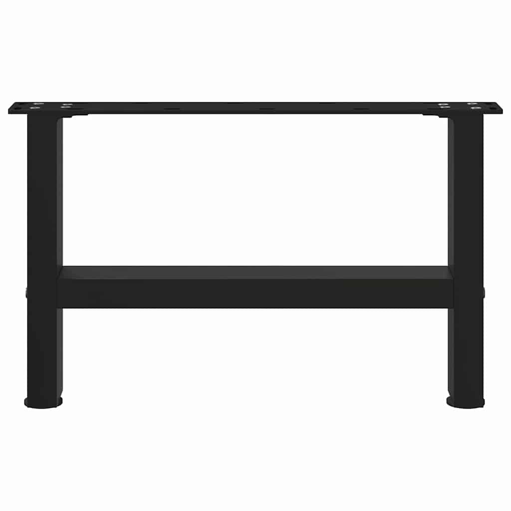 Salongbordben svart 2 stk 50x(30-31) cm stål