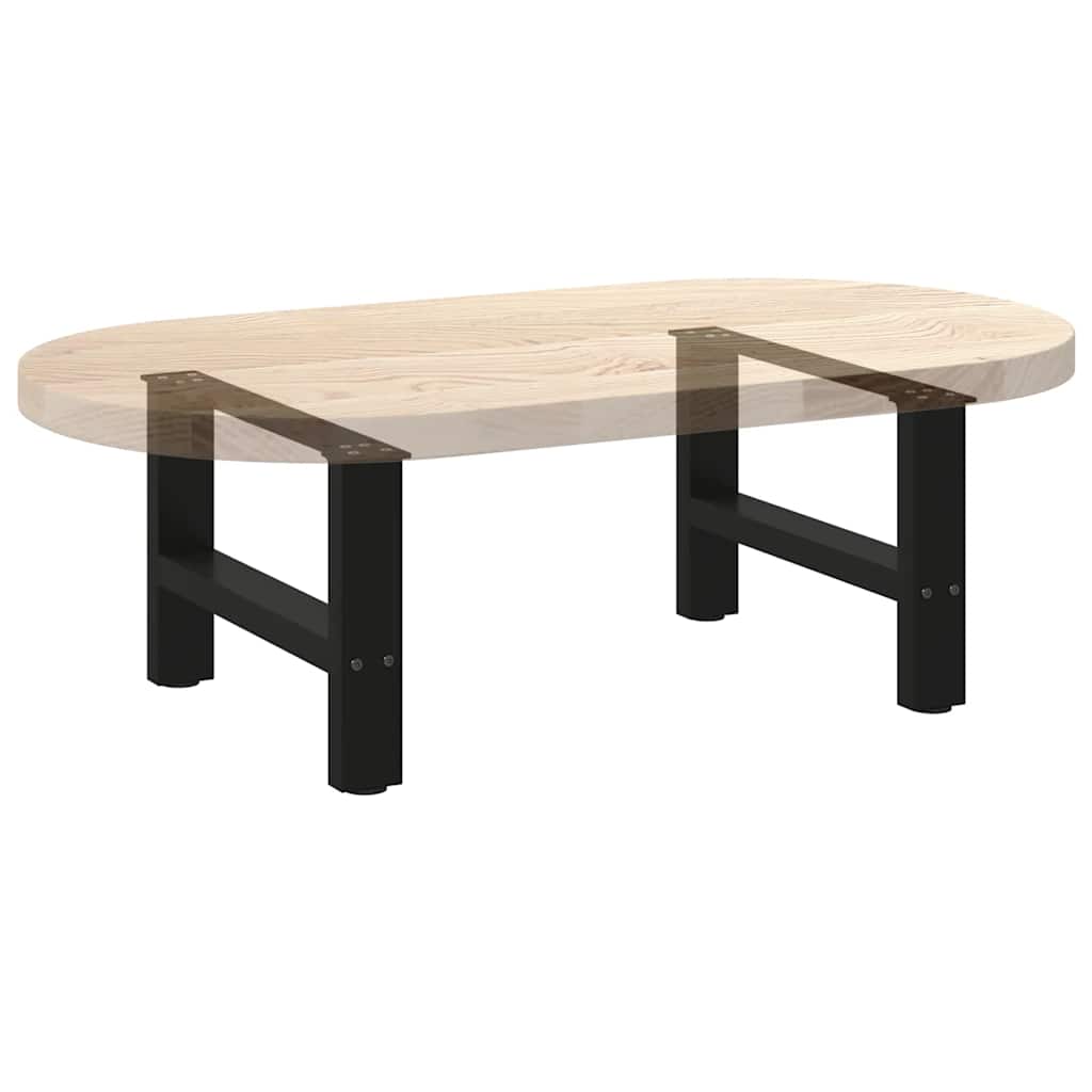 Salongbordben svart 2 stk 50x(30-31) cm stål